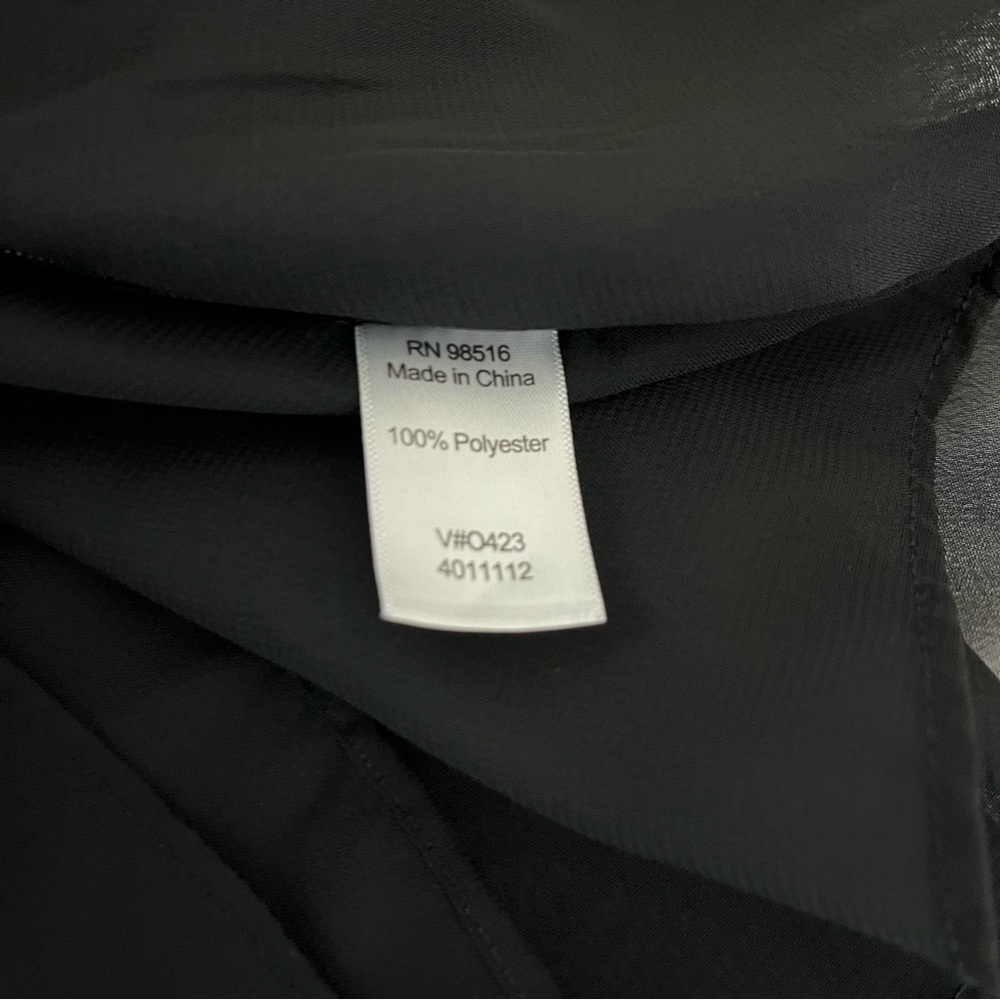 Coldwater Creek Black Tier Ruffle Sleeveless Blouse - Picture 9 of 12